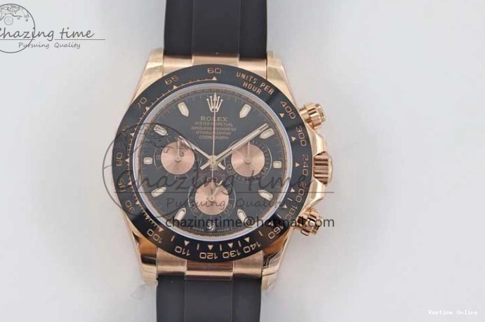 0117 Daytona 116515 RG TWF 1:1 Best Edition 904L Steel Black RG Dial on Oysterflex Strap A Popular 2415